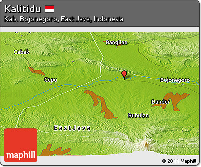 Physical Panoramic Map of Kalitidu