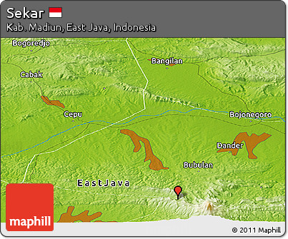 Physical Panoramic Map of Sekar