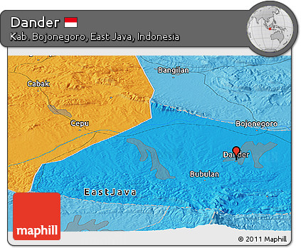 Political Panoramic Map of Dander