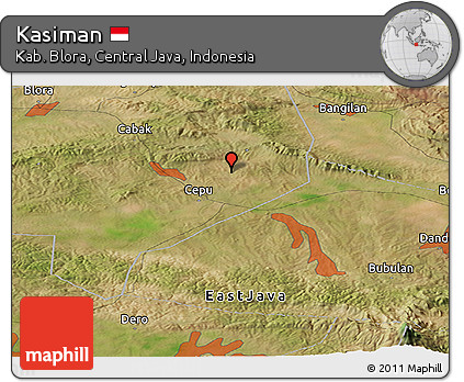Satellite Panoramic Map of Kasiman