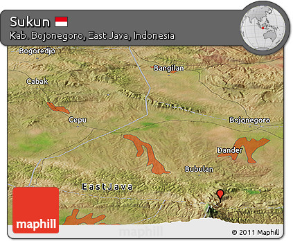Satellite Panoramic Map of Sukun