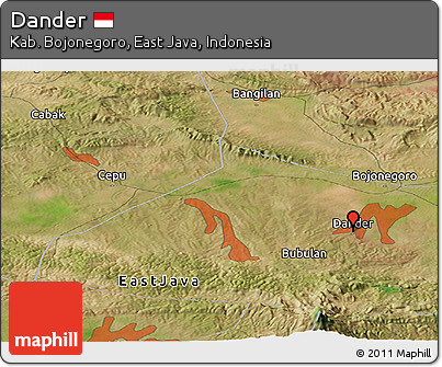 Satellite Panoramic Map of Dander