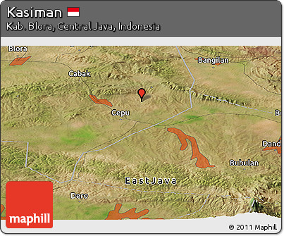 Satellite Panoramic Map of Kasiman