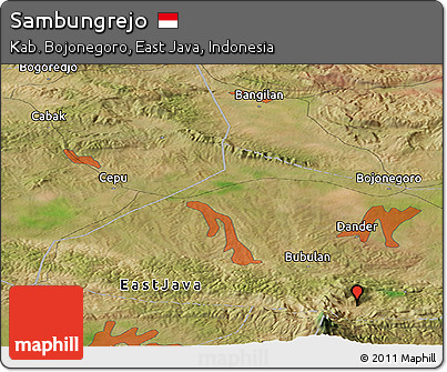 Satellite Panoramic Map of Sambungrejo