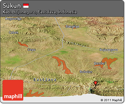 Satellite Panoramic Map of Sukun