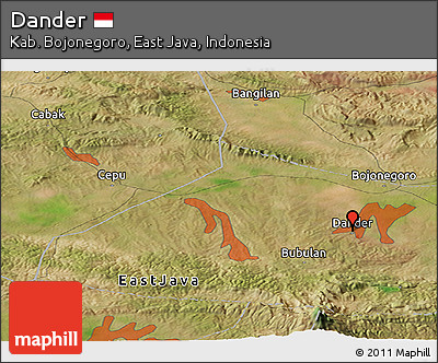 Satellite Panoramic Map of Dander