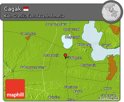 Physical 3D Map of Cagak