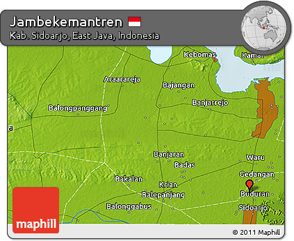 Physical 3D Map of Jambekemantren