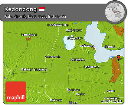 Physical 3D Map of Kedondong