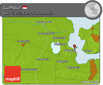 Physical 3D Map of Lumpur