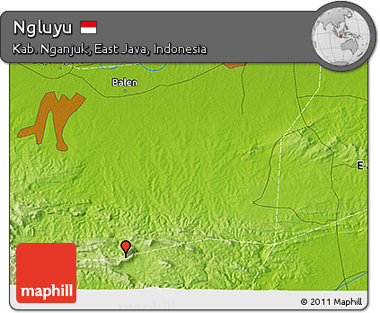 Physical 3D Map of Ngluyu