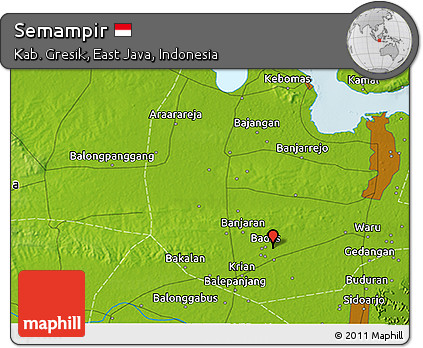 Physical 3D Map of Semampir