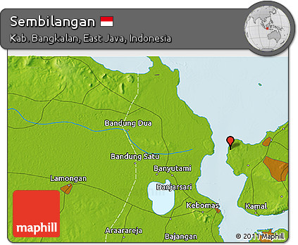 Physical 3D Map of Sembilangan