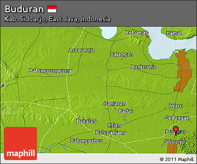 Physical 3D Map of Buduran