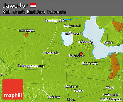 Physical 3D Map of Jawu-lor