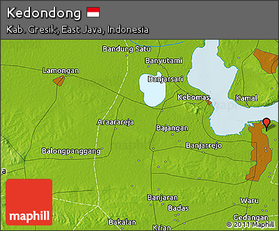 Physical 3D Map of Kedondong