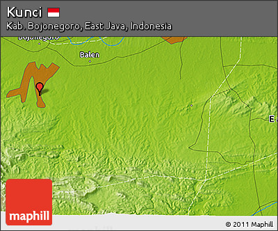 Physical 3D Map of Kunci
