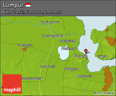 Physical 3D Map of Lumpur