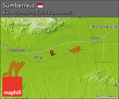 Physical 3D Map of Sumberrejo