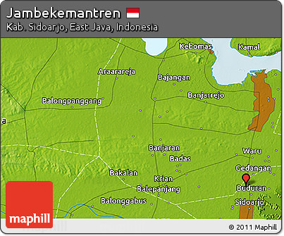 Physical 3D Map of Jambekemantren