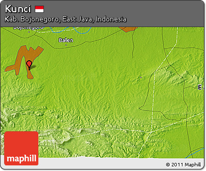 Physical 3D Map of Kunci