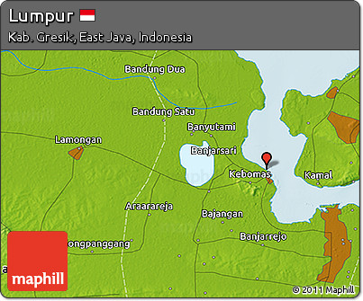 Physical 3D Map of Lumpur
