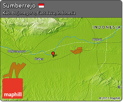Physical 3D Map of Sumberrejo