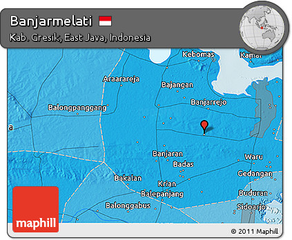 Political 3D Map of Banjarmelati