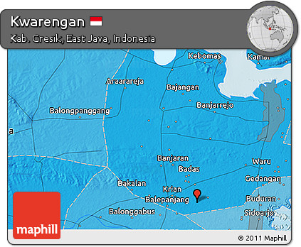 Political 3D Map of Kwarengan