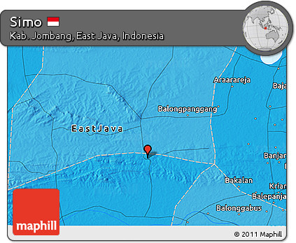 Political 3D Map of Simo