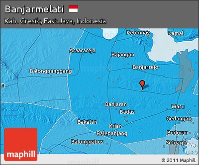 Political 3D Map of Banjarmelati