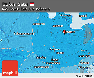 Political 3D Map of Dukun Satu