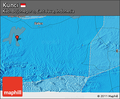 Political 3D Map of Kunci
