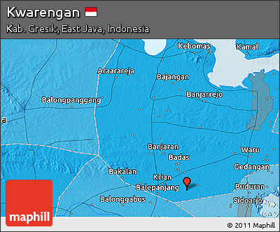 Political 3D Map of Kwarengan