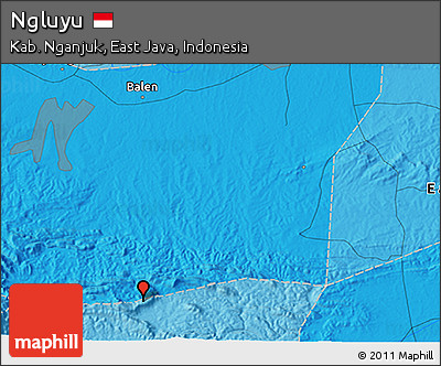 Political 3D Map of Ngluyu