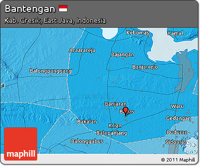 Political 3D Map of Bantengan