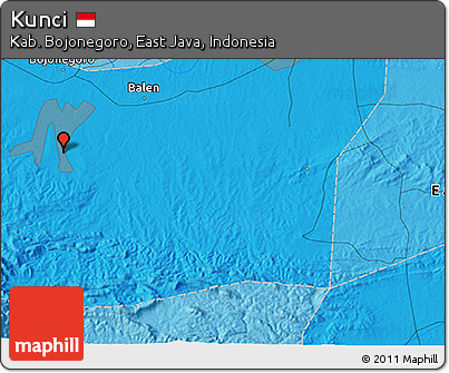 Political 3D Map of Kunci