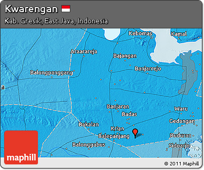 Political 3D Map of Kwarengan