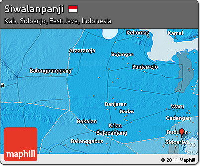 Political 3D Map of Siwalanpanji