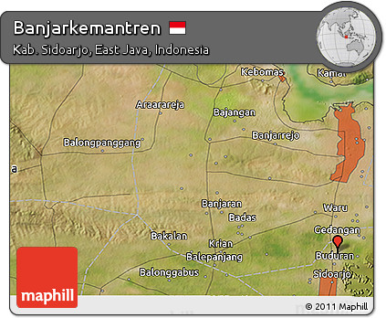 Satellite 3D Map of Banjarkemantren