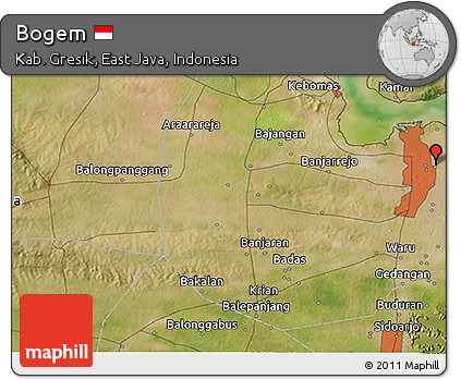 Satellite 3D Map of Bogem