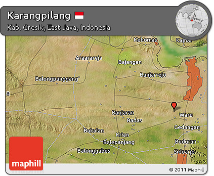 Satellite 3D Map of Karangpilang