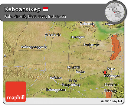 Satellite 3D Map of Keboansikep