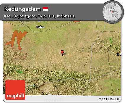 Satellite 3D Map of Kedungadem