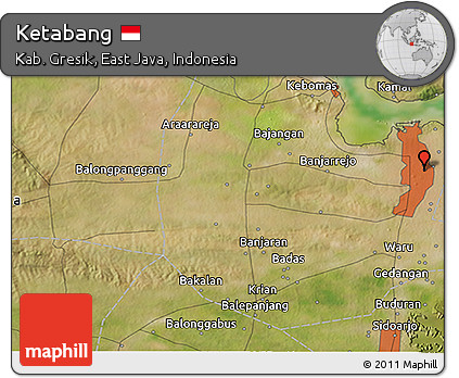Satellite 3D Map of Ketabang