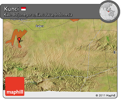 Satellite 3D Map of Kunci