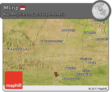 Satellite 3D Map of Mlirip