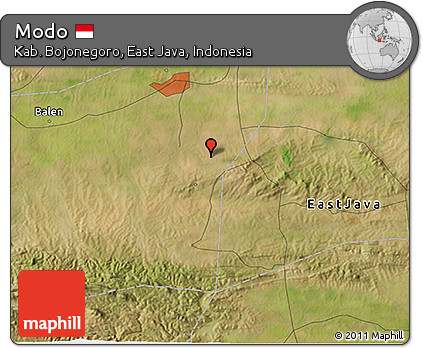 Satellite 3D Map of Modo