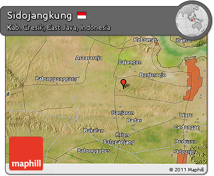 Satellite 3D Map of Sidojangkung