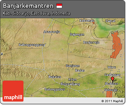 Satellite 3D Map of Banjarkemantren